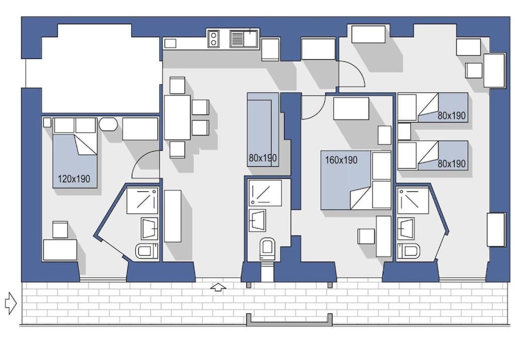 Appartement Quadrilocale 3 Bagni Centro *